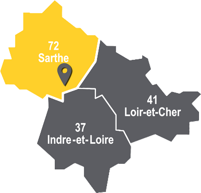 Carte des départements où GPN services anti-nuisibles intervient.